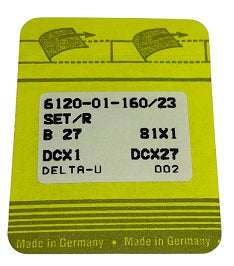 SNF0336/160  |  Singer Brand Needle B27, 81X1, DCX27, DCX1, SY6120, MY1023-size # 160/23 ---(priced p/needle , order in multiples 10 only)
