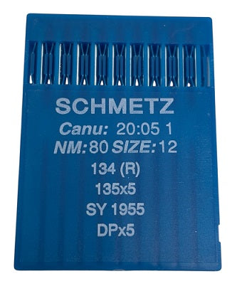 SCH2005/80  |  Schmetz Needle 134, 797, 135X5, 135X7, 135X25, DPX5-size # 80/12 ---(priced p/needle , order in multiples 10 only)