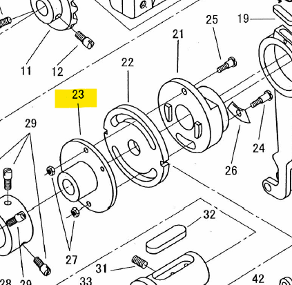 SEI-CS-1245  |  Feed eccentric adjusting flange for SEIKO SK2B