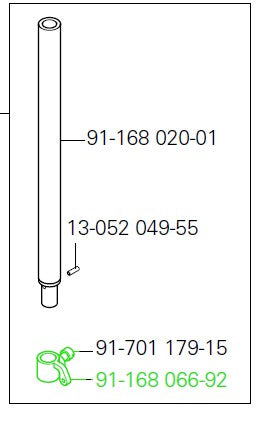 PF-91-168066-92  |  Needle Holder / Clamp for Pfaff 918 / 938 ZigZag machine.
