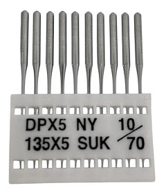 TNC2005FB/70  |  Triumph Brand Needle 134, 797, 135X5, 135X7, 135X25, DPX5-SUK/FG-size # 70/10 ---(priced p/needle , order in multiples 10 only)
