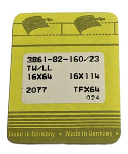 SNF4105AS/160  |  (priced p/ndl , multiples 10 only)  Singer Brand Needle 16X64-NTW/LL-size # 160/23