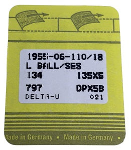 SNF2005EB/110  |  Singer Brand Needle 134, 797, 135X5, 135X7, 135X25, DPX5-SES/FFG-size # 110/18 ---(priced p/needle , order in multiples 10 only)