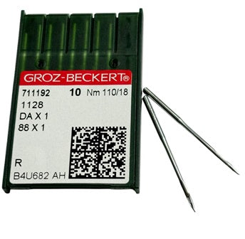 |  711192  |  GB0445/110  Groz -Beckert Needle 88X1, 88X9, DAX1, SY1315, 1128-size # 110/18 NEEDLE ---(priced p/needle , order in multiples 10 only)