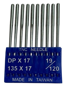 |    TNC3720/120  |  Triumph Brand Needle 135X17, DPX17, SY3355-size # 120/19 ---(priced p/needle , order in multiples 10 only)