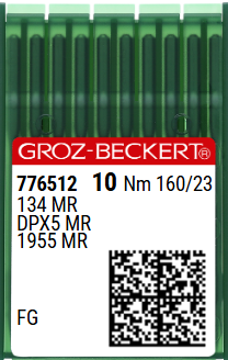 GB2005FB/MR6-140~160 |  Groz -Beckert MR = SAN11 Ball Point Needle 134, 797, 135X5, 135X7, 135X25, DPX5-SUK/FG-MR6
( MR6 = equiv. 140~160 )
(priced p/ndl , multiples 10 only)