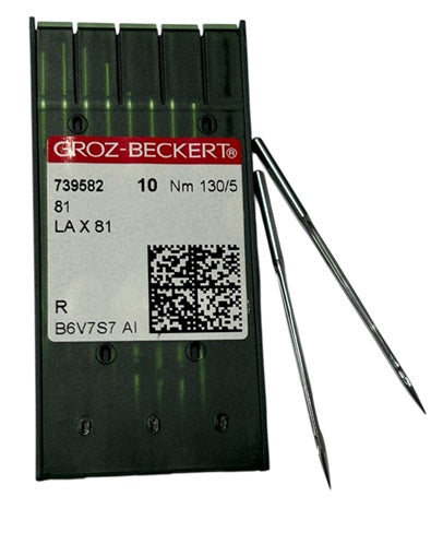 |  739582  |  GB4425/130   | Groz-Beckert Needle LAX81, 81-  size # 130/21  NEEDLE  | ---(priced p/needle , order in multiples 10 only)
