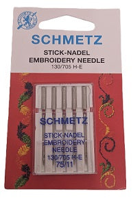 SCH2270EB/75 |  Schmetz Domestic Embroidery Needle 15X1 HE |  130/705H-E75/11|