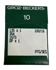 GB0650EB/100   |  Groz-Beckert Ball Point Needle 135X1, DPX1, SY1451-SES/FFG-size # 100/16 NEEDLE  | ---(priced p/needle , order in multiples 10 only)