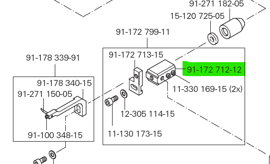 PF-91-172712-12  |  Spreader Block for Pfaff 5625