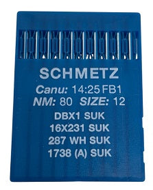 SCH1425FB/80  |   Schmetz Ball Point Needle 1738, SY2270, 16X231, 16X257, DBX1, DBX257-SUK/FG-size # 80/12 ---(priced p/needle , order in multiples 10 only)