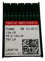 714962 |GB2005AX/80 Groz -Beckert Leather Needle 135X8, 134, 797-NRTW/LR-size # 80/12 NEEDLE  | ---(priced p/needle , order in multiples 10 only)