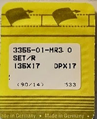 SNF3720/MR3  |  (priced p/ndl , multiples 10 only)  Singer Brand Needle 135X17, DPX17, SY3355-MR3