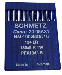 SCH2005AX/100  |  Schmetz Leather Needle 135X8, 134, 797-NRTW/LR-size # 100/16 ---(priced p/needle , order in multiples 10 only)