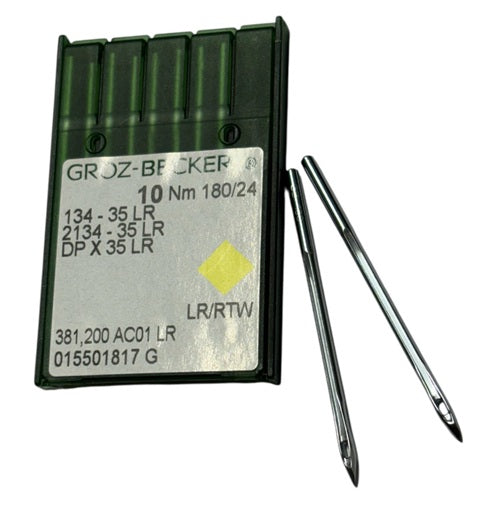 |    GB3210AX/180 Groz -Beckert Leather Needle 2134-35 LR, 134-35 LR-size # 180/24 NEEDLE  | ---(priced p/needle , order in multiples 10 only)