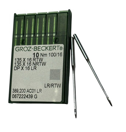 |  718742  |  GB3720AX/100 Groz -Beckert Leather Needle 3355-86, 135X16 NRTW/LR-size # 100/16 NEEDLE  | ---(priced p/needle , order in multiples 10 only)