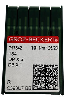 717542  |  GB2005/125 Groz -Beckert Needle 134, 797, 135X5, 135X7, 135X25, DPX5-size # 125/20 NEEDLE  | ---(priced p/needle , order in multiples 10 only)