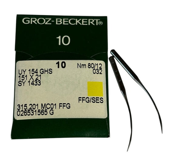 |  706212  |  GB0660EB/80  Groz -Beckert Ball Point Needle SY1433, UY154FGS, UY154GAS, UOX154-SES/FFG-size # 80/12 NEEDLE ---(priced p/needle , order in multiples 10 only)