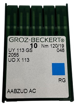 754792  |  GB2665/120   |  Groz-Beckert Needle UY113GS, UOX113, SY7090-size # 120/19 NEEDLE  | ---(priced p/needle , order in multiples 10 only)