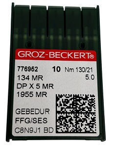 776952  |  GB2005EB/MR5.0GEBE-130/21  | Groz -Beckert MR SAN11 Ball Point Needle 134, ' GEBEDUR