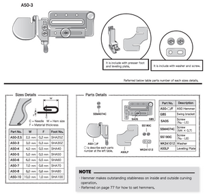 A50-4mm/SUISEI  |  Suisei Brand Hemming Device ( made in Japan )