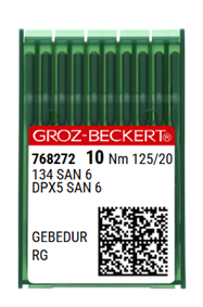 768272  |  GB2005/125SAN6GEBE  | 134 SAN 6 GEBEDUR #size # 125/20  | ---(priced p/needle , order in multiples 10 only)