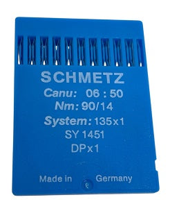 SCH0650/90  |  Schmetz  Needle 135X1, DPX1, SY1451-size # 90/14 ---(priced p/needle , order in multiples 10 only)