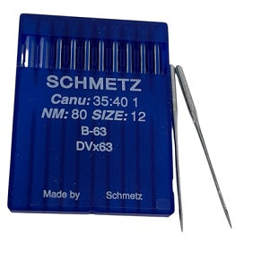 |    SCH3540/80  |  Schmetz B63, 1280KSP, DVX63, SY7380, -size # 80/12 ---(priced p/needle , order in multiples 10 only)