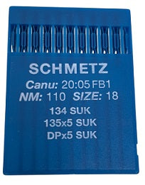 730604  |  SCH2005FB/110  |  Schmetz Ballpoint Needle 134, 797, 135X5, 135X7, 135X25, DPX5-SUK/FG-size # 110/18 ---(priced p/needle , order in multiples 10 only)