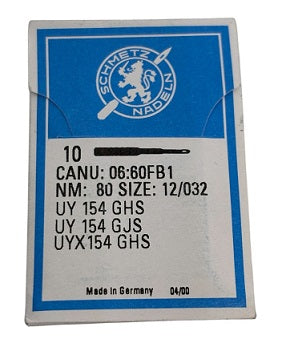 SCH0660FB/80  |  Schmetz Ballpoint Needle UY154GHS, SY1434-SUK/FG-size # 80/12 ---(priced p/needle , order in multiples 10 only)