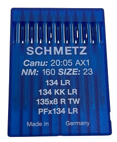 SCH2005AX/160  |  Schmetz Leather Needle 135X8, 134, 797-NRTW/LR-size # 160/23 ---(priced p/needle , order in multiples 10 only)