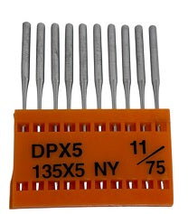 TNC2005/75  |  Triumph Brand Needle 134, 797, 135X5, 135X7, 135X25, DPX5-size # 75/11 ---(priced p/needle , order in multiples 10 only)