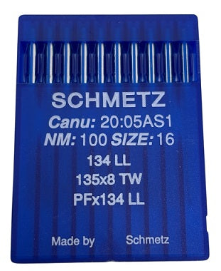 SCH2005AS/100  |  Schmetz Leather Needle 135X8, 134-NTW/LL-size # 100/16 ---(priced p/needle , order in multiples 10 only)