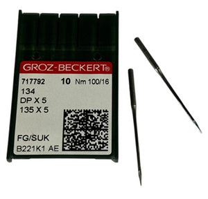 GB2005FB/100 (priced p/ndl , multiples 10 only)  Groz -Beckert Ball Point Needle 134, 797, 135X5, 135X7, 135X25, DPX5-SUK/FG-size # 100/16 NEEDLE  |