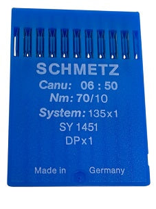 SCH0650/70  |  Schmetz Needle 135X1, DPX1, SY1451-size # 70/10 ---(priced p/needle , order in multiples 10 only)