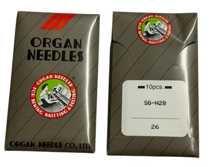 |  SG-N28  |  ORG5238/230  |  SGN28 | SGH28 | Organ Brand Needle SG-N28-size # 230/26 ( for Newlong HR4 series & copies thereof) ---(priced p/needle , order in multiples 10 only)
