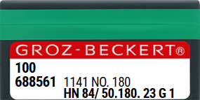|    HN-84/50.180.23G1  |  Groz Beckert Needle 688561 ---(priced p/needle , order in multiples 10 only)