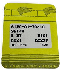 SNF0336/70  |  Singer Brand Needle B27, 81X1, DCX27, DCX1, SY6120, MY1023-size # 70/10 ---(priced p/needle , order in multiples 10 only)
