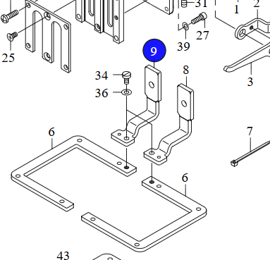JK-B2591-210-DAO  |  Left Work Clamp Foot Complete, for Juki AMS-210E etc