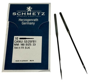 SCH5325FB9/160  |  (priced p/ndl , multiples 10 only)  Schmetz Ballpoint 794H FR-SUK/FG-size # 160/23 (priced p/ndl , multiples 10 only)  Schmetz ONLY