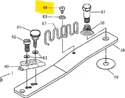 SEI-CS-17104  |  Front Foot Screw for Seiko STH sewing machine , etc