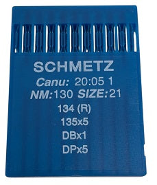 SCH2005/130  |  Schmetz Needle 134, 797, 135X5, 135X7, 135X25, DPX5-size # 130/21 ---(priced p/needle , order in multiples 10 only)
