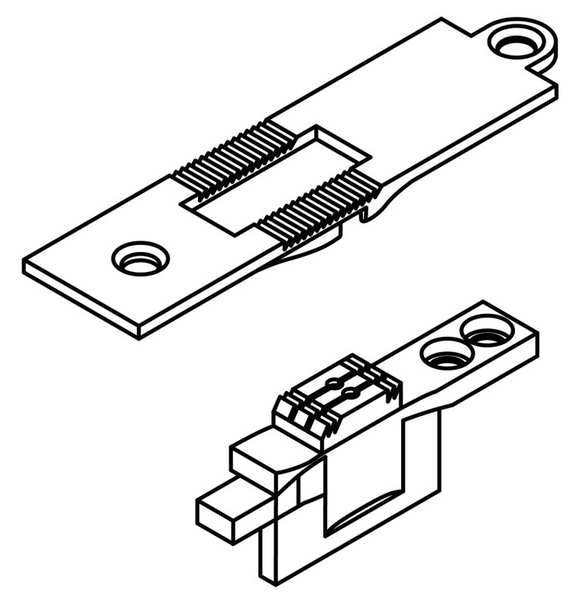 KH267-DNP_DFD10mm  |  Throat Plate & Feed gauge set 10mm. 10mm. for Adler  267