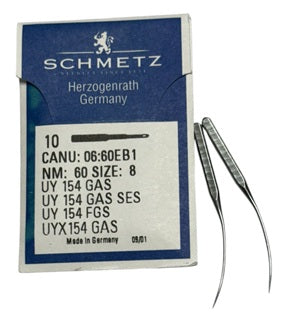 |    SCH0660EB/60  |  Schmetz Ballpoint Needle SY1433, UY154FGS, UY154GAS, UOX154-SES/FFG-size # 60/8 ---(priced p/needle , order in multiples 10 only)