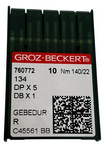 760772  |  GB2005/140GEBE Groz -Beckert GEBEDUR Needle 134, 797, 135X5, 135X7, 135X25, DPX5-size # 140/22 NEEDLE  | ---(priced p/needle , order in multiples 10 only)