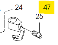 SIR-07400647  |  P6-25 |  Top Thread Carrier for Siruba D007R - FOA machine