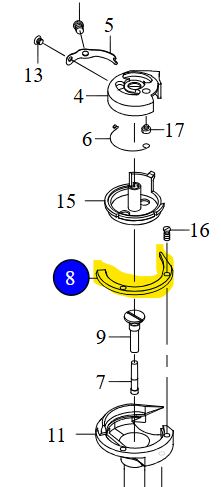 JK-400-36689  |  Hook Gib for Juki LH-3500A series