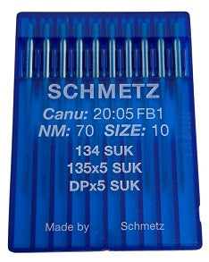 SCH2005FB/70  |  Schmetz Ballpoint Needle 134, 797, 135X5, 135X7, 135X25, DPX5-SUK/FG-size # 70/10 ---(priced p/needle , order in multiples 10 only)