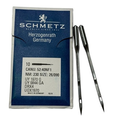 |    SCH5240NF/230  |  Schmetz UY9844GA, UY1970G, DRX4, SY7718-Q/SQ-size # 230/26 ---(priced p/needle , order in multiples 10 only)