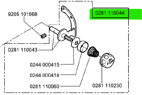 DKA-0281-110044  |  Pre-tension complete for Durkopp Adler 281.